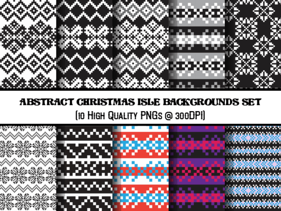 Abstract Christmas Isle Backgrounds Set: A Designer's Holiday Toolkit