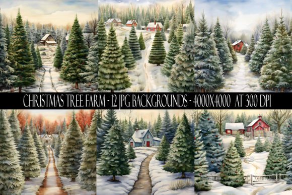 Authentic Winter Charm: Christmas Tree Farm Backgrounds