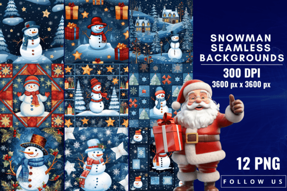 Bring Whimsy to Winter Projects with Snowman Seamless Backgrounds