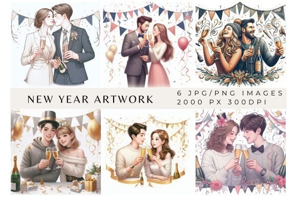 Celebrate in Style: New Year Artwork Backgrounds for Your Projects