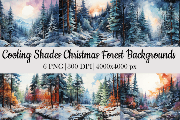 Christmas Forest Backgrounds: Elevating Your Holiday Designs with Cooling Shades