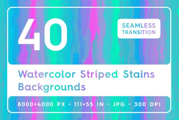 Elevate Your Designs with Watercolor Striped Stains Backgrounds
