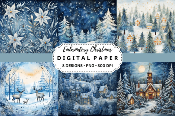 Elevate Your Holiday Designs with Embroidery Christmas Backgrounds