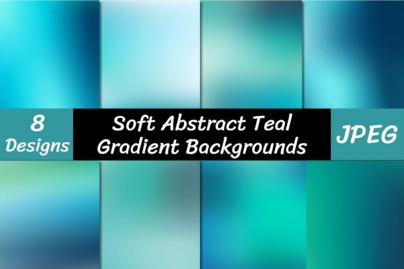 Elevate Your Visuals with Soft Abstract Teal Gradient Backgrounds