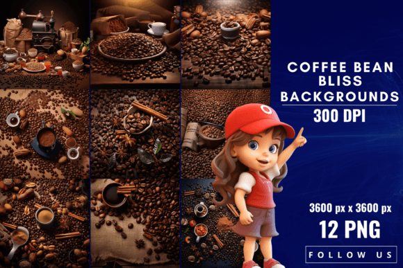 Infuse Your Projects with Coffee Bean Bliss Backgrounds
