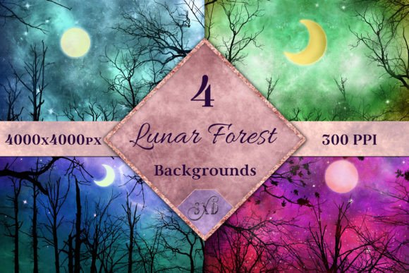 Lunar Forest Backgrounds: A Cosmic Design Toolkit