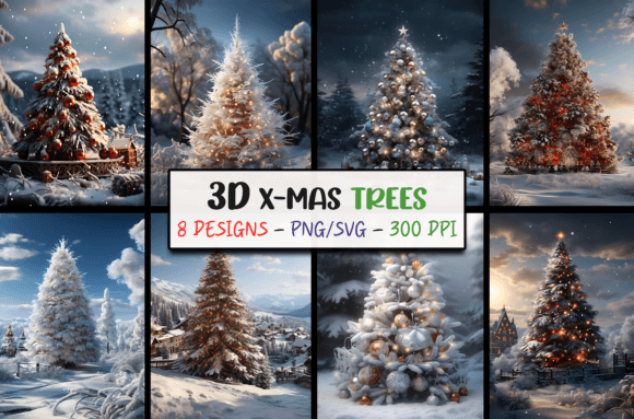 Mastering Festive Visuals with 3D Christmas Tree Backgrounds SVG