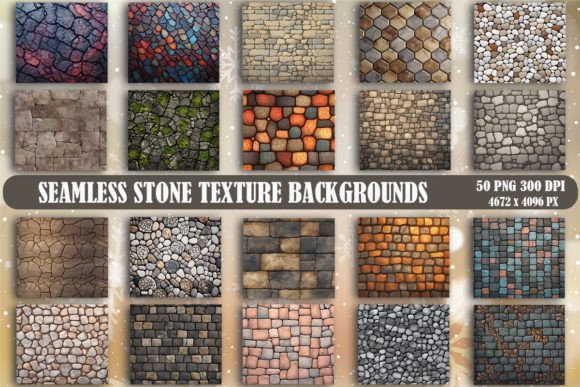 Seamless Stone Texture Backgrounds: Realistic Design Assets