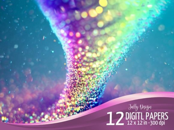 Unleashing Dynamic Visuals with Rainbow Glitter Tornado Backgrounds
