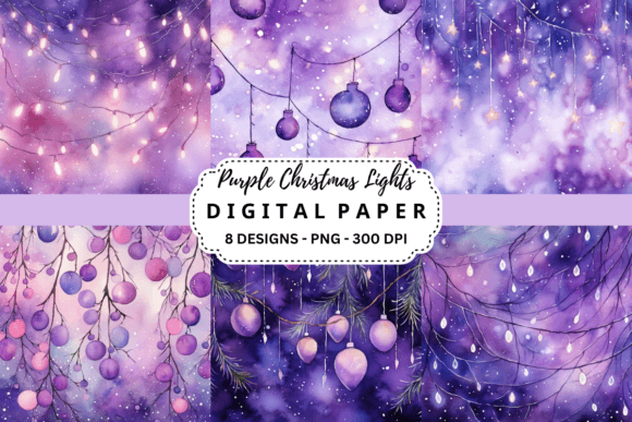 Unlock Festive Elegance with Purple Christmas Lights Backgrounds